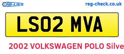 LS02MVA are the vehicle registration plates.