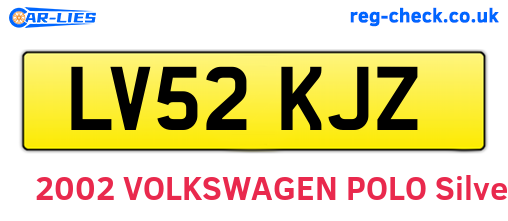 LV52KJZ are the vehicle registration plates.