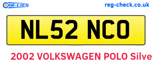 NL52NCO are the vehicle registration plates.