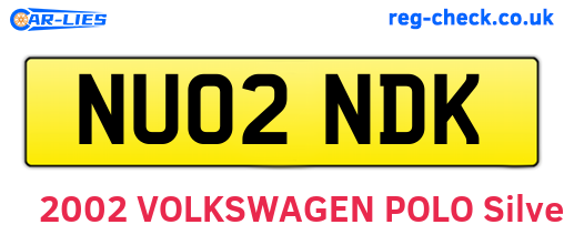 NU02NDK are the vehicle registration plates.