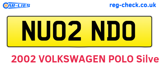 NU02NDO are the vehicle registration plates.