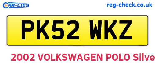 PK52WKZ are the vehicle registration plates.