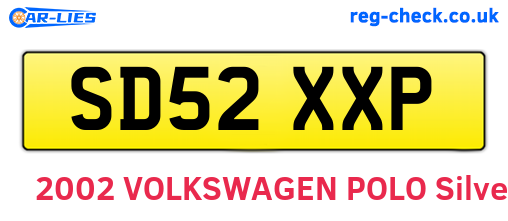 SD52XXP are the vehicle registration plates.