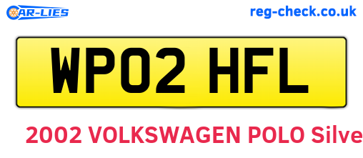 WP02HFL are the vehicle registration plates.