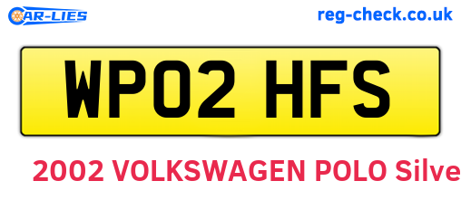 WP02HFS are the vehicle registration plates.