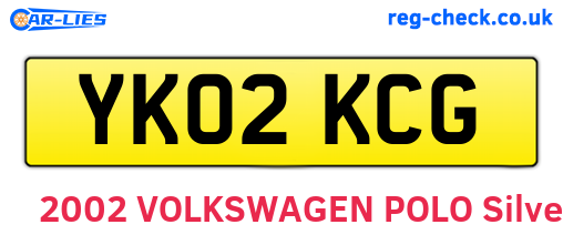 YK02KCG are the vehicle registration plates.