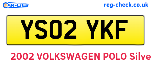 YS02YKF are the vehicle registration plates.