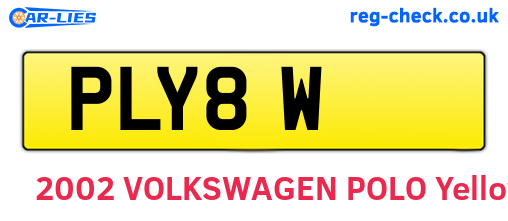 PLY8W are the vehicle registration plates.