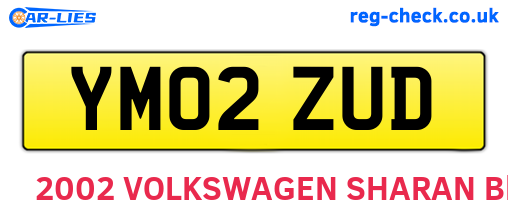 YM02ZUD are the vehicle registration plates.