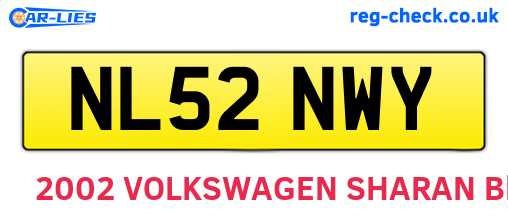NL52NWY are the vehicle registration plates.