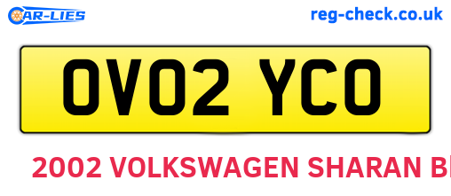 OV02YCO are the vehicle registration plates.