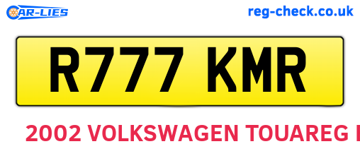 R777KMR are the vehicle registration plates.