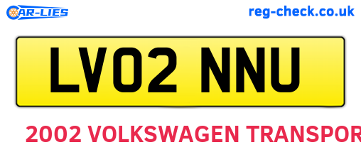 LV02NNU are the vehicle registration plates.