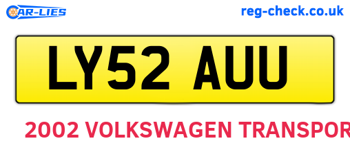 LY52AUU are the vehicle registration plates.
