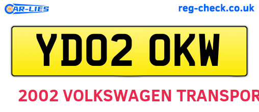YD02OKW are the vehicle registration plates.