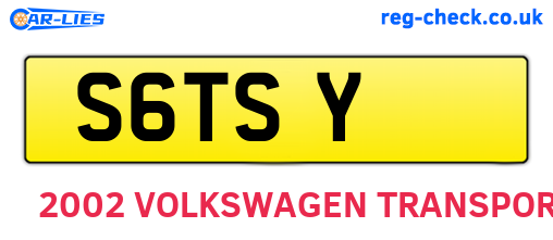 S6TSY are the vehicle registration plates.