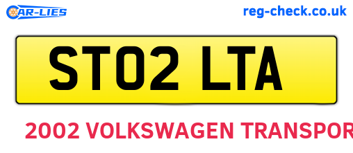 ST02LTA are the vehicle registration plates.