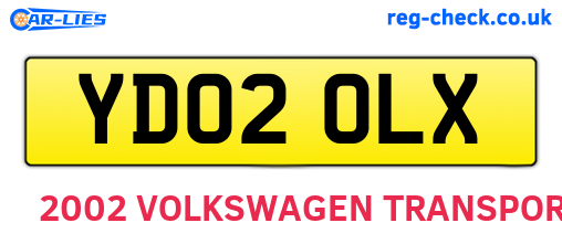 YD02OLX are the vehicle registration plates.