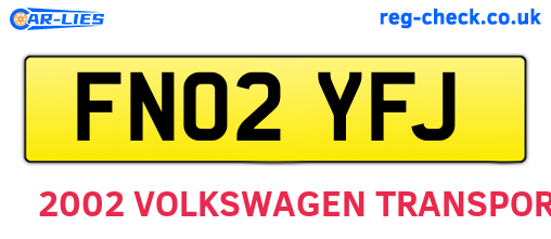 FN02YFJ are the vehicle registration plates.