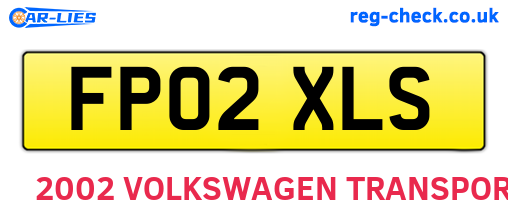 FP02XLS are the vehicle registration plates.