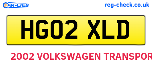 HG02XLD are the vehicle registration plates.