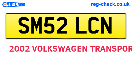 SM52LCN are the vehicle registration plates.