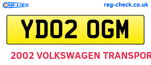 YD02OGM are the vehicle registration plates.