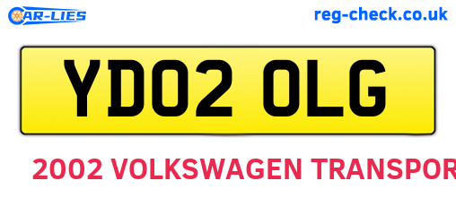 YD02OLG are the vehicle registration plates.