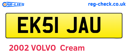 EK51JAU are the vehicle registration plates.