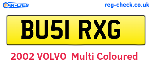 BU51RXG are the vehicle registration plates.
