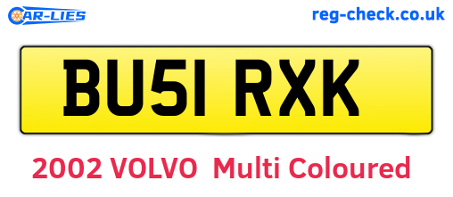 BU51RXK are the vehicle registration plates.