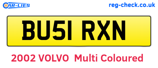 BU51RXN are the vehicle registration plates.