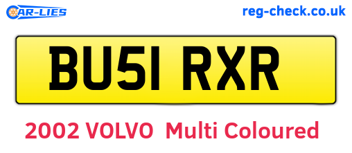 BU51RXR are the vehicle registration plates.