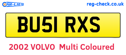 BU51RXS are the vehicle registration plates.