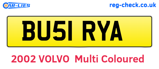BU51RYA are the vehicle registration plates.