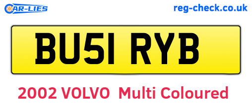 BU51RYB are the vehicle registration plates.