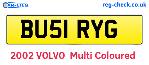 BU51RYG are the vehicle registration plates.