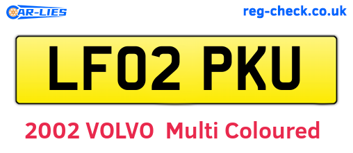LF02PKU are the vehicle registration plates.