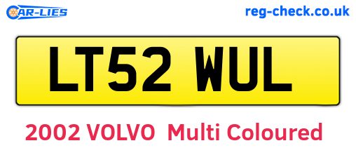 LT52WUL are the vehicle registration plates.