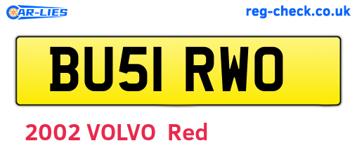 BU51RWO are the vehicle registration plates.