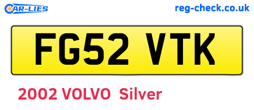 FG52VTK are the vehicle registration plates.