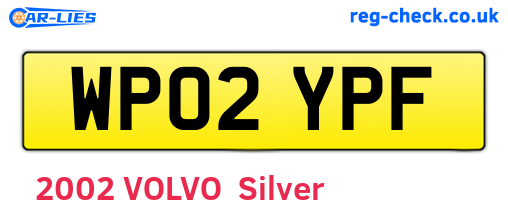 WP02YPF are the vehicle registration plates.