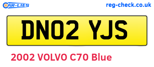 DN02YJS are the vehicle registration plates.