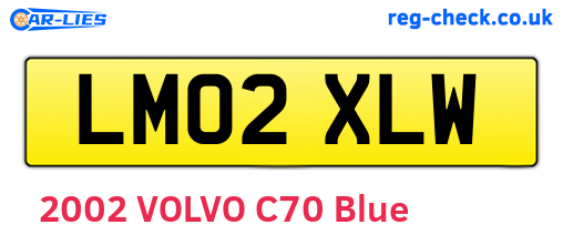 LM02XLW are the vehicle registration plates.