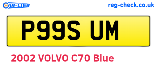 P99SUM are the vehicle registration plates.