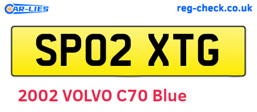 SP02XTG are the vehicle registration plates.