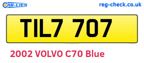 TIL7707 are the vehicle registration plates.