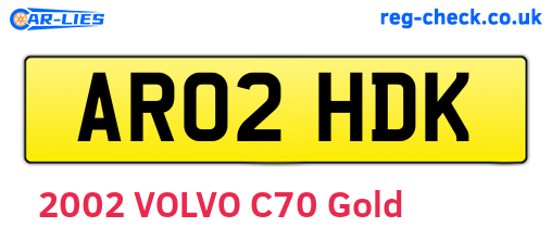 AR02HDK are the vehicle registration plates.