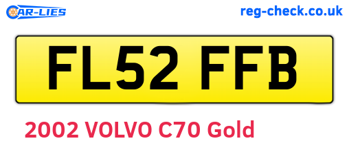 FL52FFB are the vehicle registration plates.