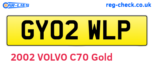 GY02WLP are the vehicle registration plates.